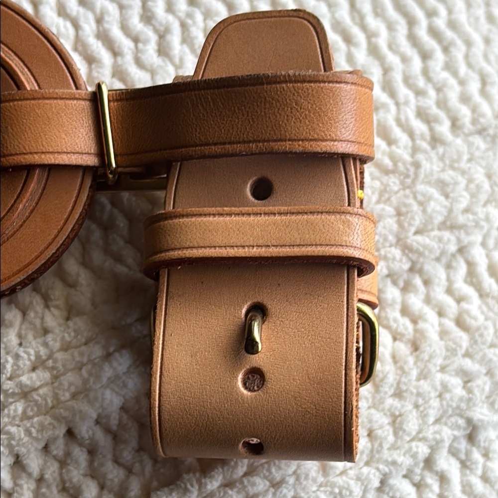 💎AUTHENTIC 💎💕LOUIS VUITTON 💕Brown Leather Luggage Tag - Picture 4 of 7